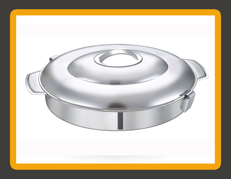 Oval Stainless Steel Insulated Hotpot — BOHARA Commercial Food Warmer