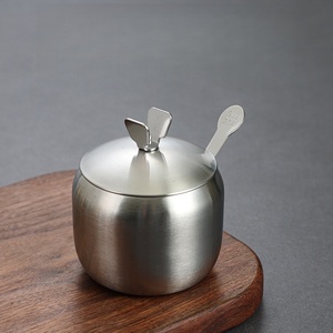 Kitchen Silver Gold Container Pepper Sugar Spice Storage Box