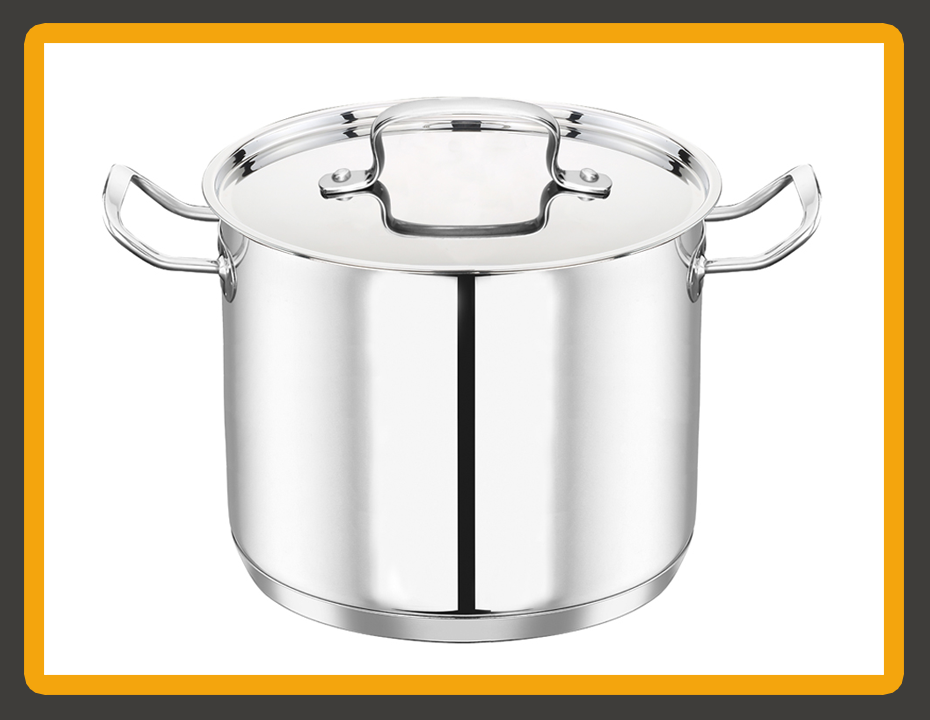 BOHARA Professional Cookpot Full Size — heavy duty stainless steel stockpot