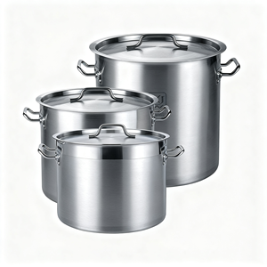 Stainless Steel Stock Pot 53 Quart Deep Cookware Heavy Duty Induction Cooking Pot Nonstick Thick Bottom Big Stockpot