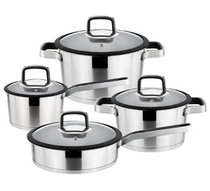 Factory Cookware Kitchen Cooking Pot Sets Saucepan Frypan Stainless Steel Cookware Set