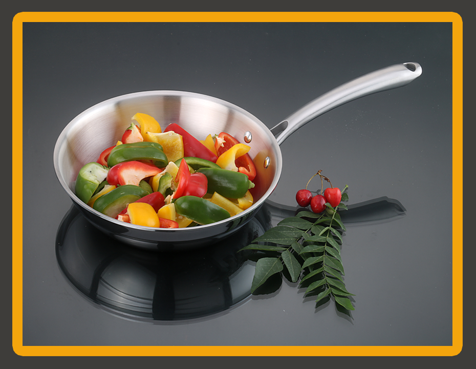 3-Ply Clad Stainless Steel Frypan