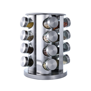 12 Stainless Steel Seasoning Box Storage Container Rack