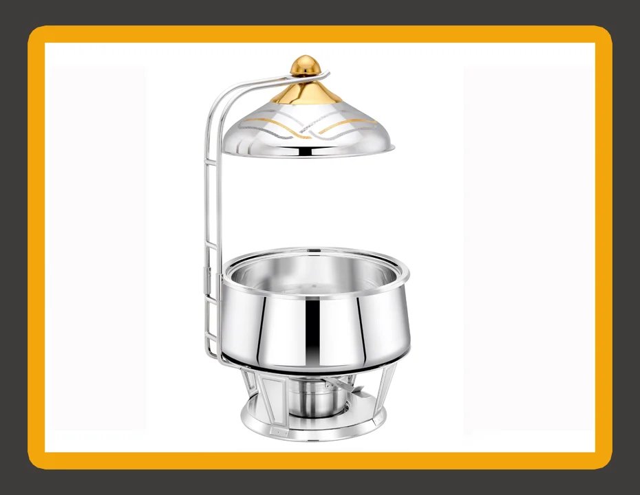 BOHARA Saira Gold Square Chafing Dish — commercial food buffet warmer