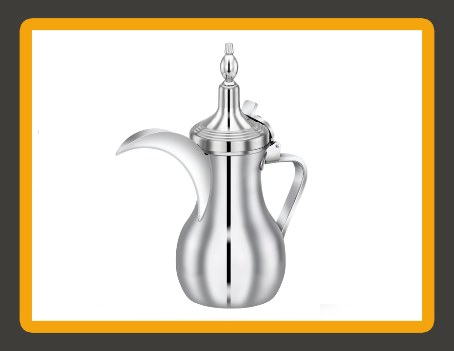 Dallah Pot Plain Silver Stainless Steel Wholesale