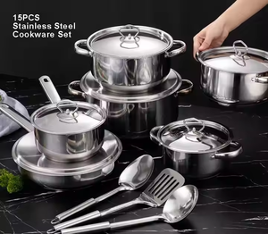 Wholesale Modern 15-Piece Multi-Purpose Stainless Steel Cookware Set