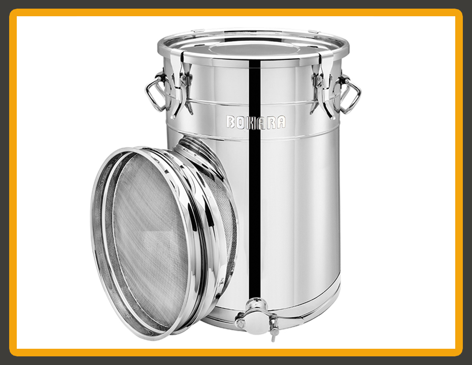 BOHARA Stainless Steel Honey Storage Drum Dispenser