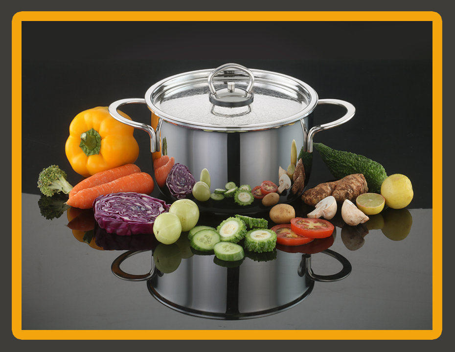 3-Ply Stainless Steel Cookpot with Design Lid