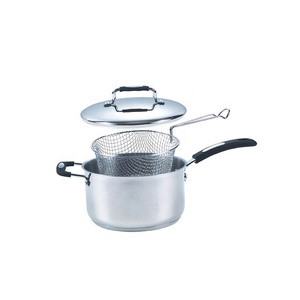 Deep Fryer Pot Chip Pan with Fry Basket