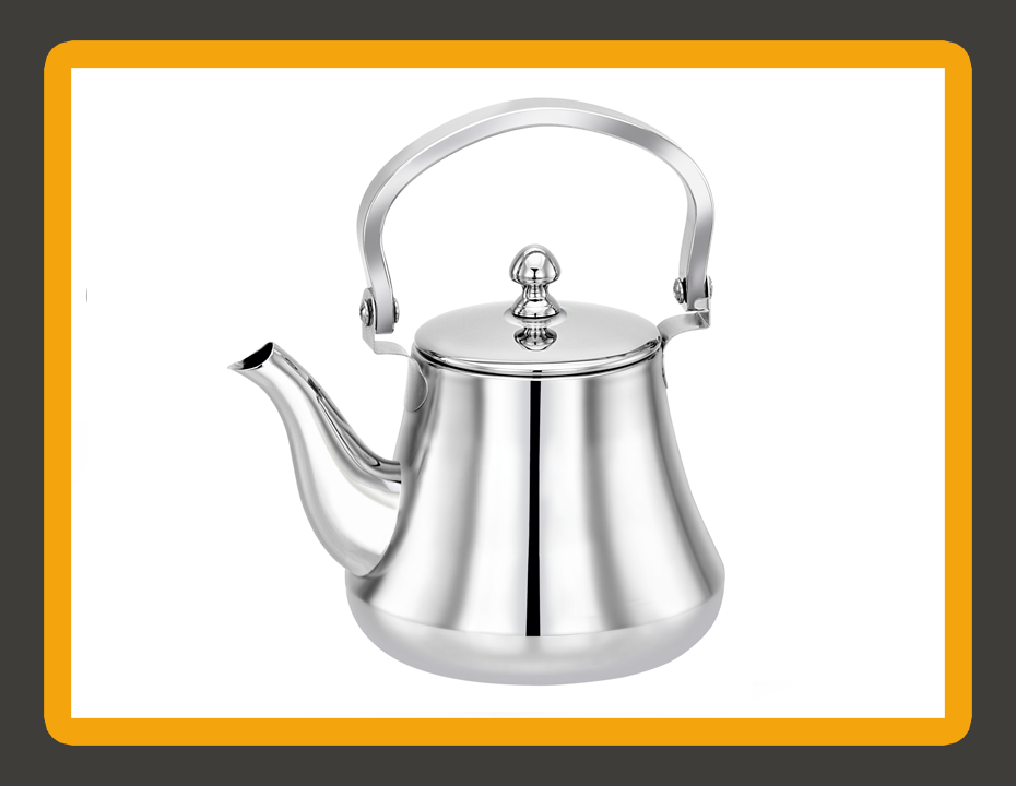 Tea Kettle Plain Silver Stainless Steel Commercial Kitchenware