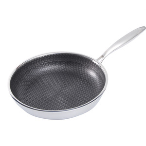 Factory Customizable Coating High Quality Non-Stick Honeycomb Frying Pan 304 Stainless Steel