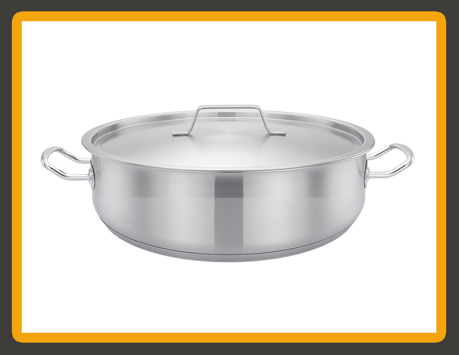 BOHARA Professional Stainless Steel Cookpot 1/4 Size — commercial stock pot