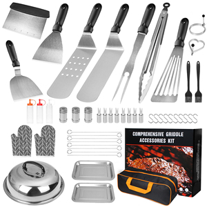 50 Pieces Stainless Steel Set Teppanyaki Bakeware Accessory Set