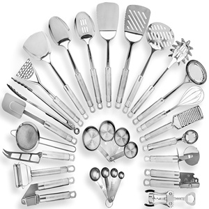 Home Smart Korean Kitchen Accessories Set Cooking Tools Utensils Sets Stainless Steel