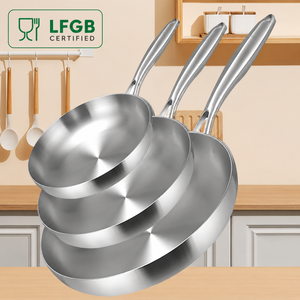 Luxury Triply Stainless Steel Frying Pan Wok