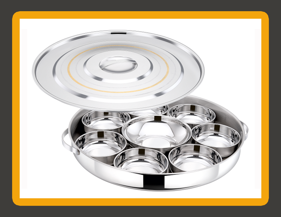 BOHARA Breakfast Tray Gold Ring — Hospitality Buffet Platter