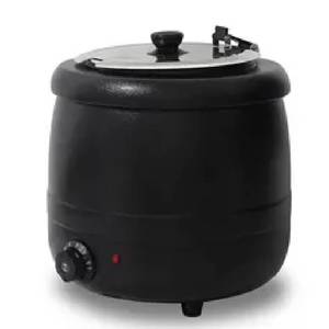 10L High Capacity Stainless Steel Soup Kettle Black