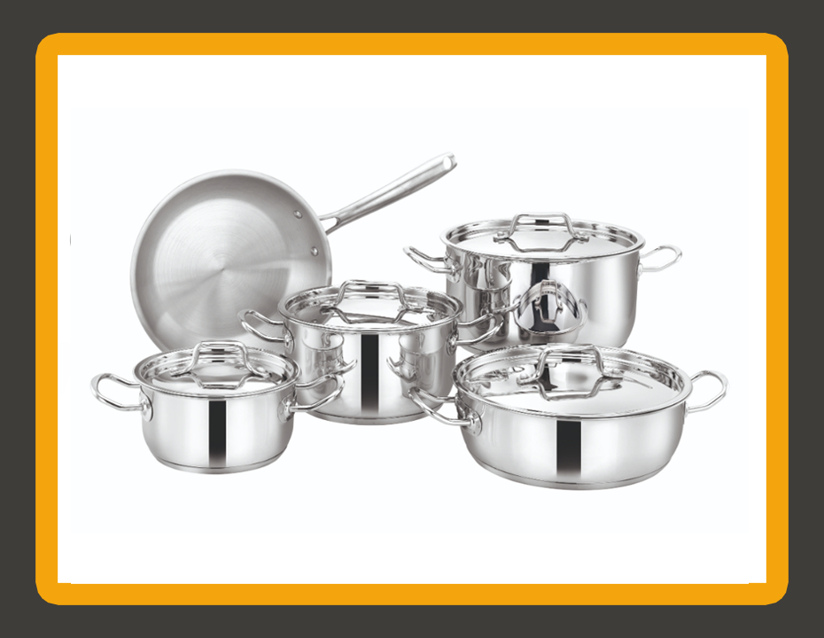 BOHARA Delice 9 Pieces Stainless Steel Cookpot Set